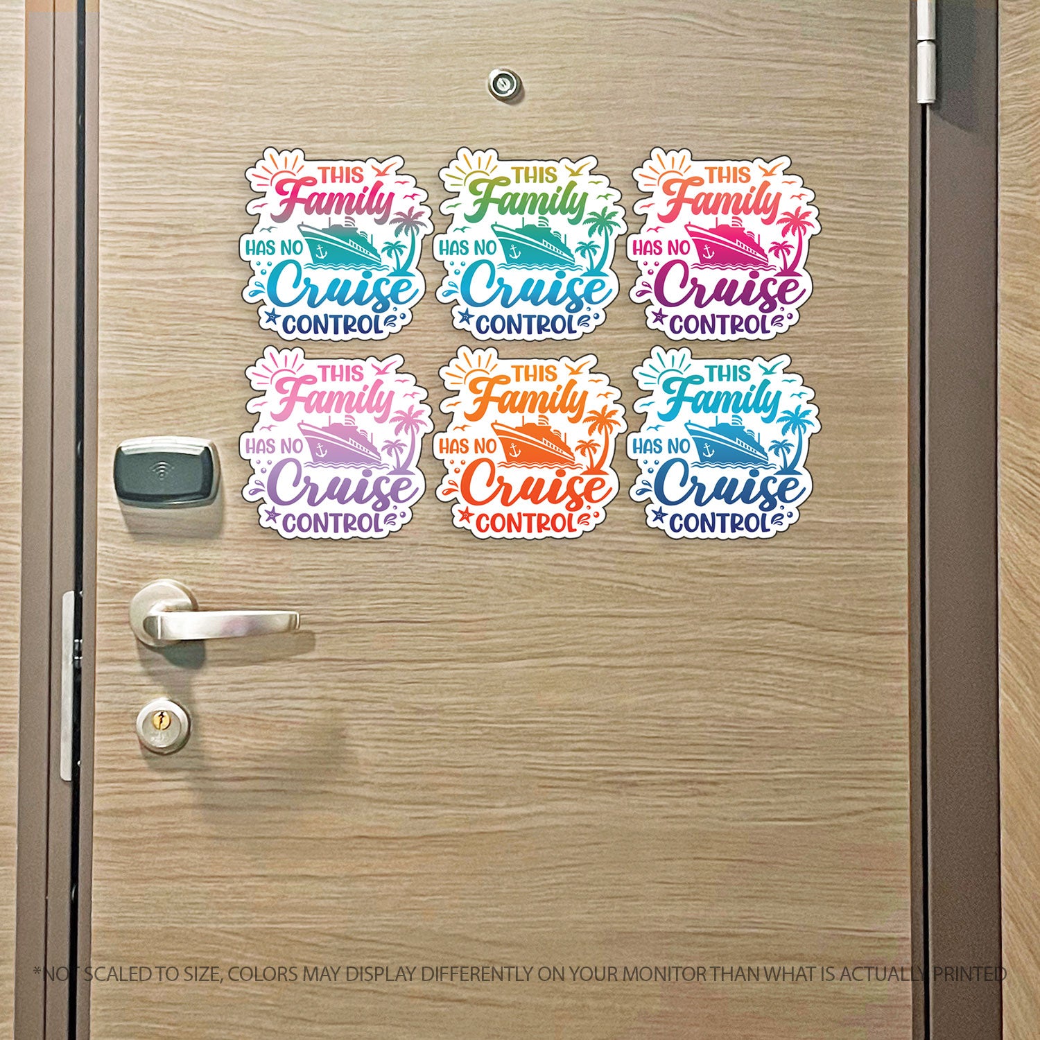 This Family Has No Cruise Control - Punny Cruise Magnet - Several Colors