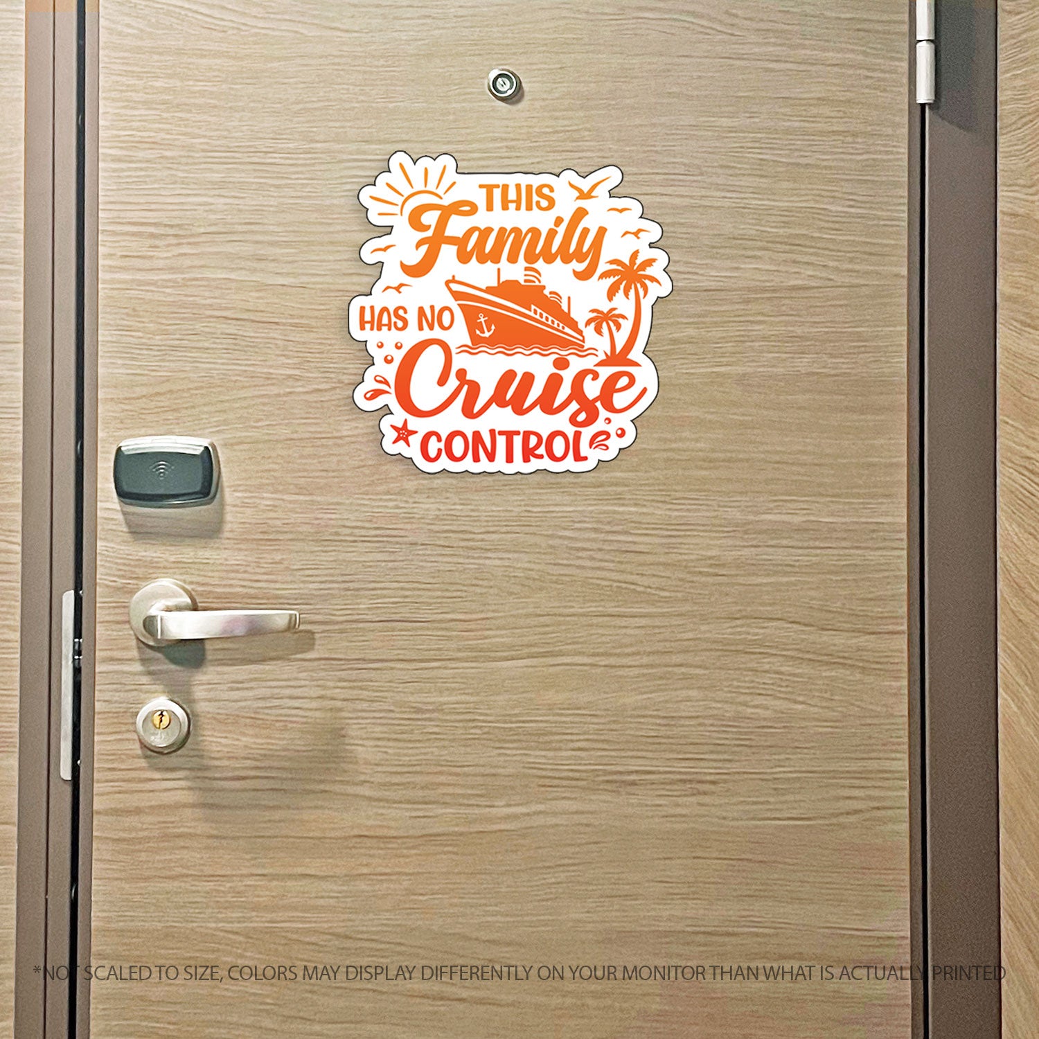 This Family Has No Cruise Control - Punny Cruise Magnet - Several Colors