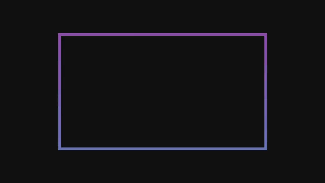 ANIMATED SINGLE Frame Blue Purple Neon Camera Webcam Overlay
