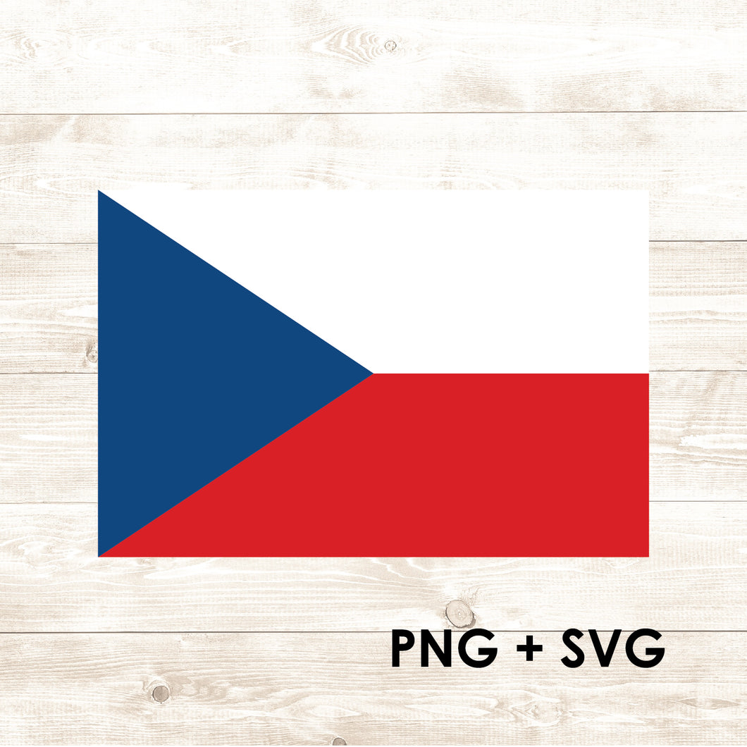 Czech Flag - SVG + PNG - Digital Download-Digital Download-Too Sweet SVGs