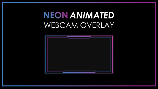 ANIMATED V2 Blue Purple Neon Camera Webcam Overlay [Breathing + Spectrum Animations]-Twitch-Too Sweet SVGs