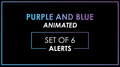 ANIMATED ALERTS Blue Purple Neon Notification Alert Overlay-Twitch-Too Sweet SVGs