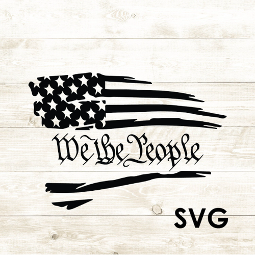 Distressed American Flag - Curved - SVG + PNG - Digital Download-Digital Download-Too Sweet SVGs