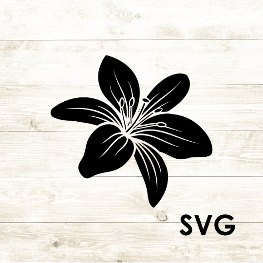 Lilly Flower - SVG - Digital Download-Digital Download-Too Sweet SVGs