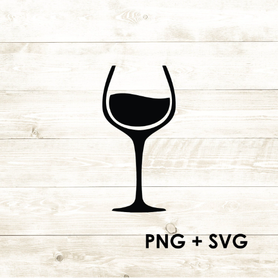 Wine Glass - SVG + PNG - Digital Download-Digital Download-Too Sweet SVGs