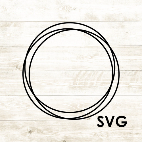 Simple Frame Circle Monogram - SVG - Digital Download-Digital Download-Too Sweet SVGs