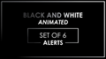 ANIMATED ALERTS Black White Gradient Notification Alert Overlay-Twitch-Too Sweet SVGs