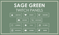 11 Sage Green Minimalistic Minimal - Twitch Profile Panels Set-Twitch-Too Sweet SVGs