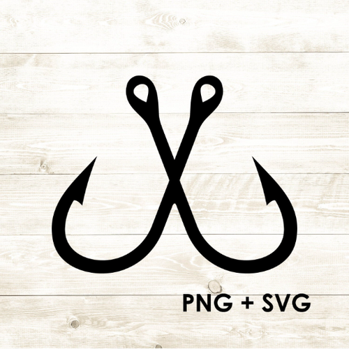 Fishing - Fish Hooks - SVG + PNG - Digital Download-Digital Download-Too Sweet SVGs