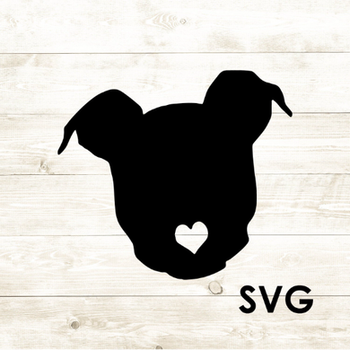 Pitbull Heart Nose - SVG - Digital Download-Digital Download-Too Sweet SVGs