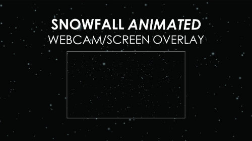 ANIMATED Snowfall Christmas Realistic Snow Falling - Camera Overlay-Twitch-Too Sweet SVGs