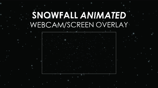 ANIMATED Snowfall Christmas Realistic Snow Falling - Camera Overlay-Twitch-Too Sweet SVGs