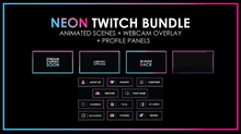 Load image into Gallery viewer, NEON Twitch Pink Blue BUNDLE-Twitch-Too Sweet SVGs
