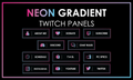 11 NEON Gradient Pink Blue - Twitch Profile Panels Set-Twitch-Too Sweet SVGs