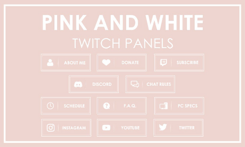 11 Pink and White V2 Minimalistic Minimal-Twitch-Too Sweet SVGs