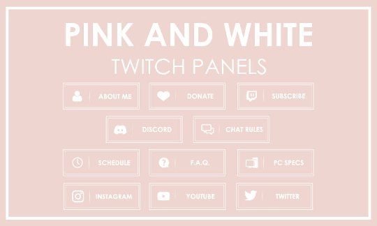 11 Pink and White V2 Minimalistic Minimal-Twitch-Too Sweet SVGs