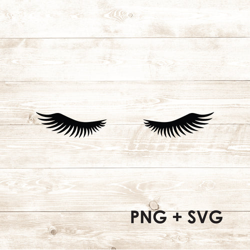 Pretty Girl Eyelash - Eye - SVG + PNG - Digital Download-Digital Download-Too Sweet SVGs