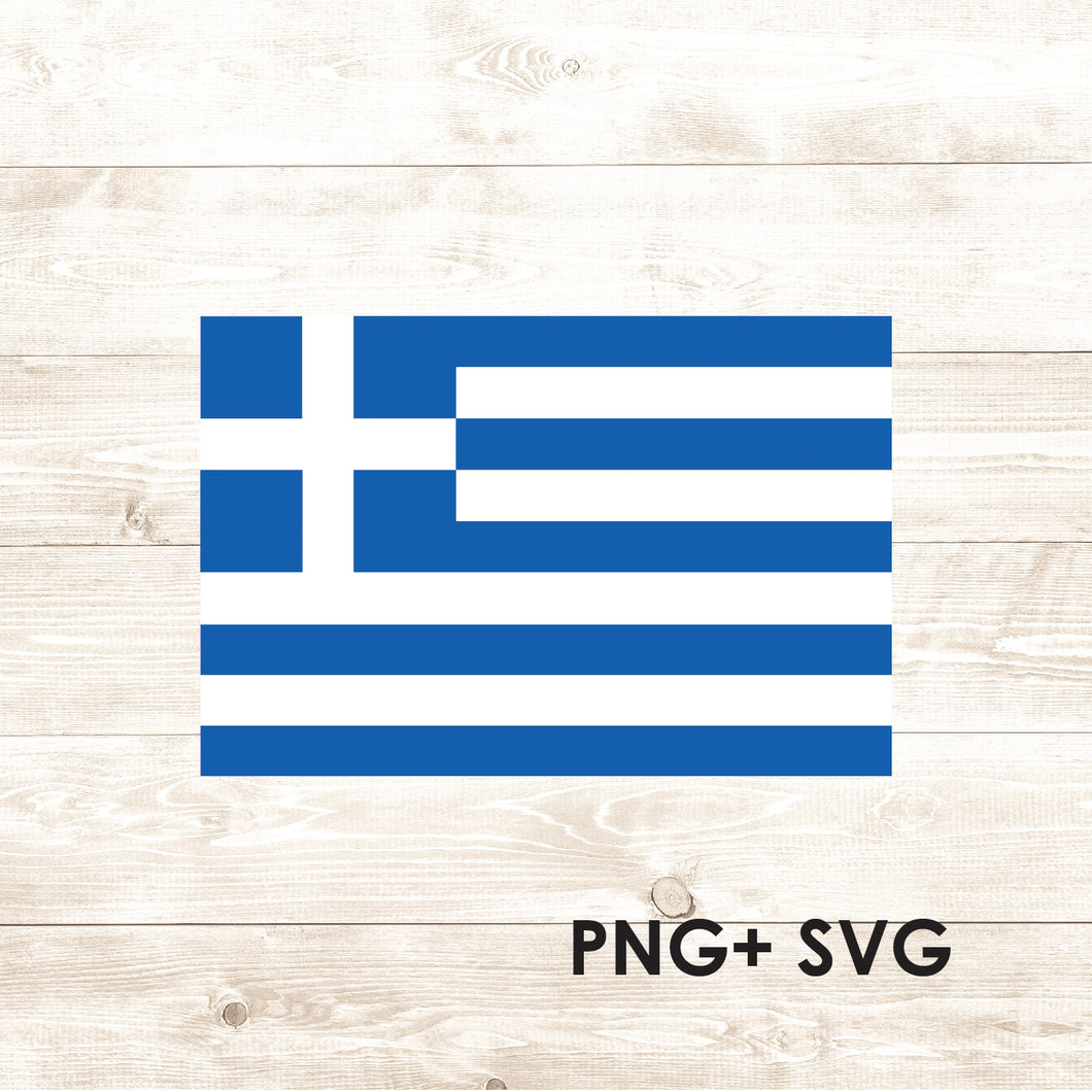 Greece Flag - Flag of Greece - Greek - SVG + PNG - Digital Download-Digital Download-Too Sweet SVGs