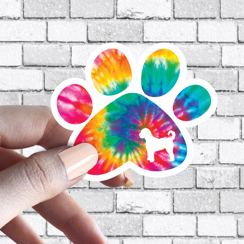 Doodle - Dog Paw Tie Dye Sticker