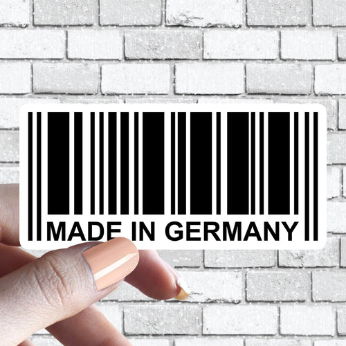 Made in Germany Sticker, German Pride Country Barcode Sticker