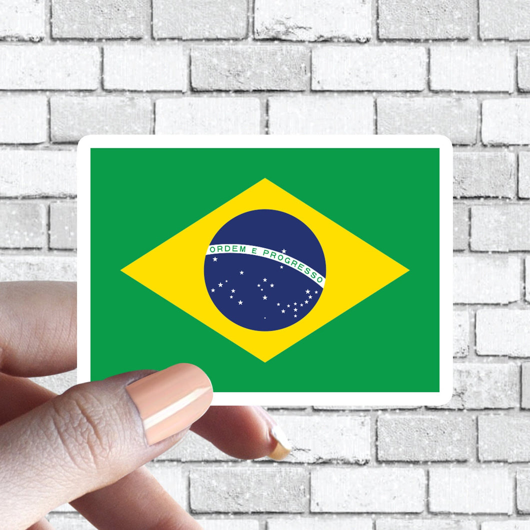 Brazil Flag Brazilian Flag Country Sticker