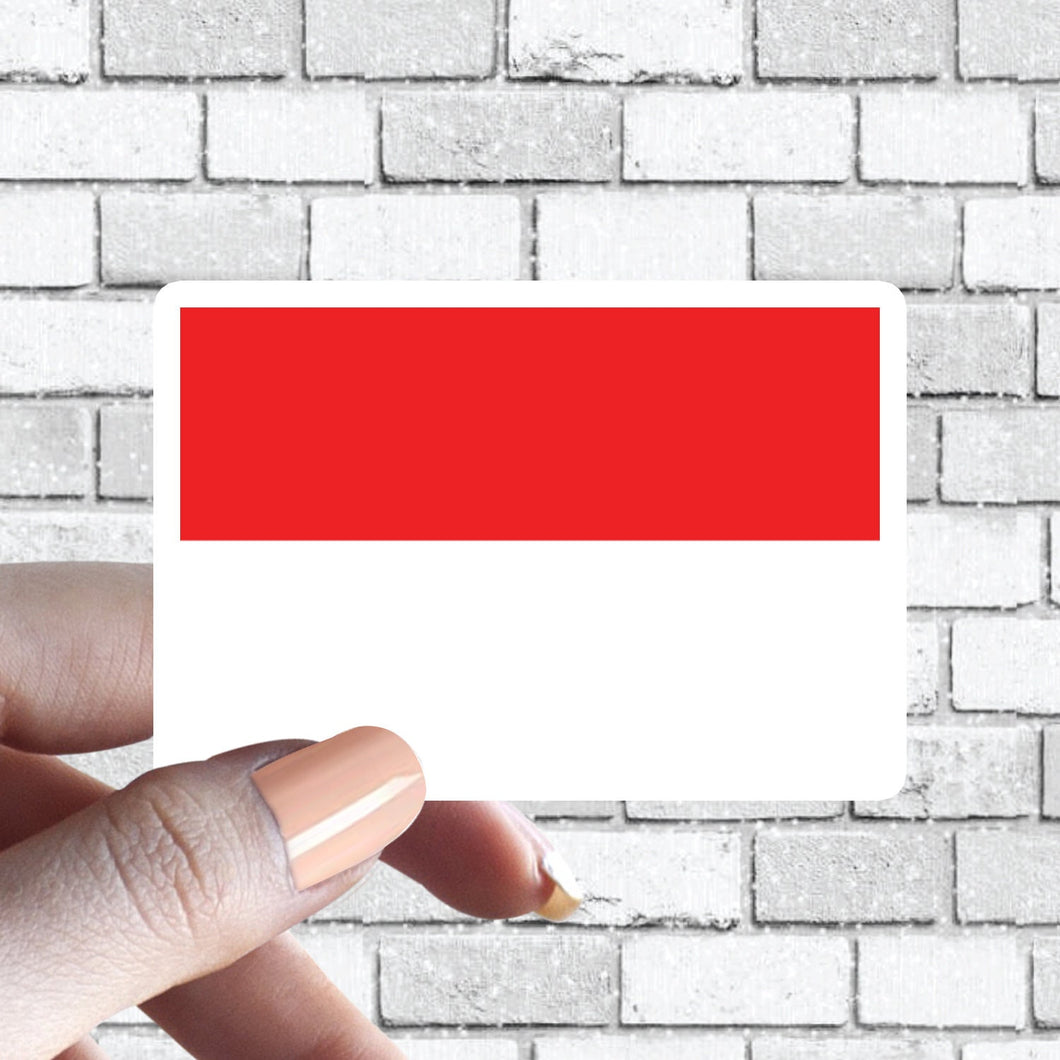 Indonesia Flag Sticker Indonesian Flag Country Sticker