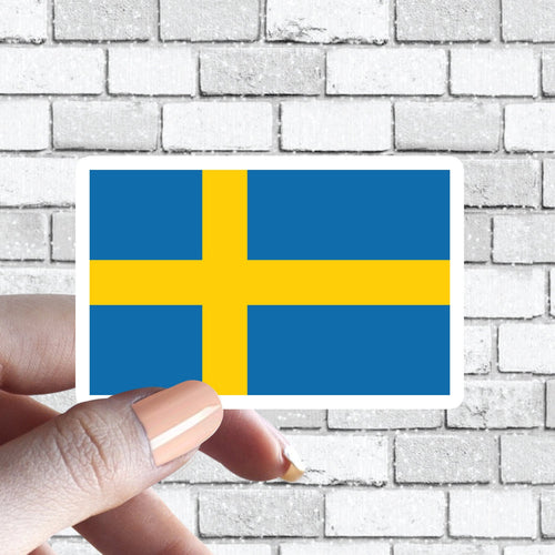 Sweden Flag Sticker Swedish Flag Country Sticker