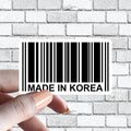 Made in Korea Sticker, Korean Pride Country Barcode Sticker