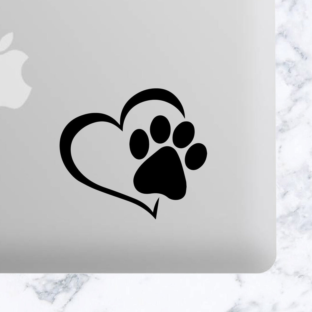 Love Heart Dogs Cute Dog Lover Vinyl Decal Car Decal, Tumbler Decal, Laptop Decal, ETC