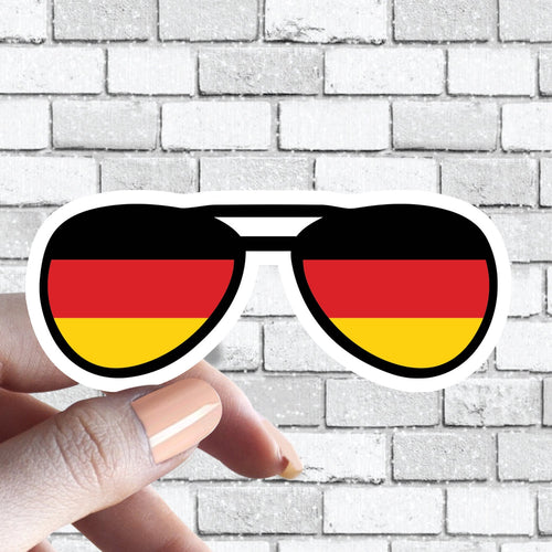 German Flag Sunglasses Aviator Germany Flag Country Sticker