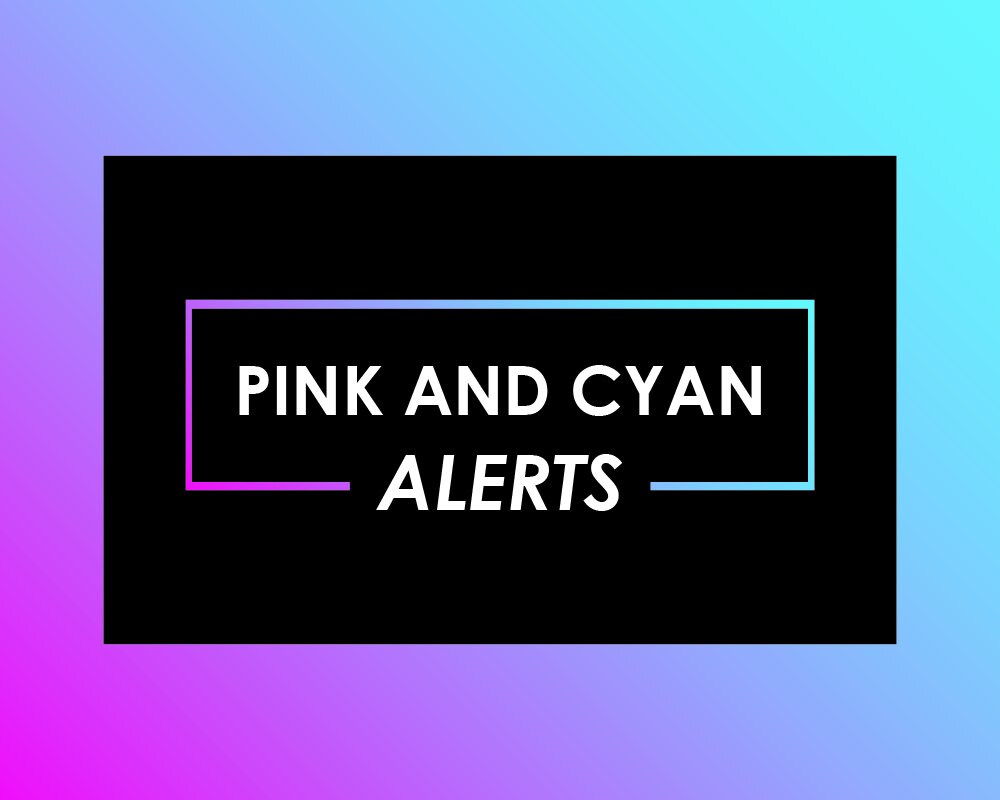 ANIMATED Twitch Alerts - WEBM - Pink Cyan