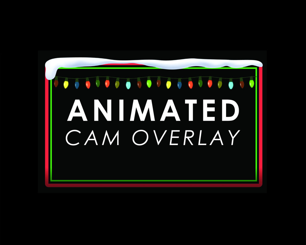 Christmas Lights Xmas ANIMATED Twitch - WEBM - Twitch Animated Camera Overlay