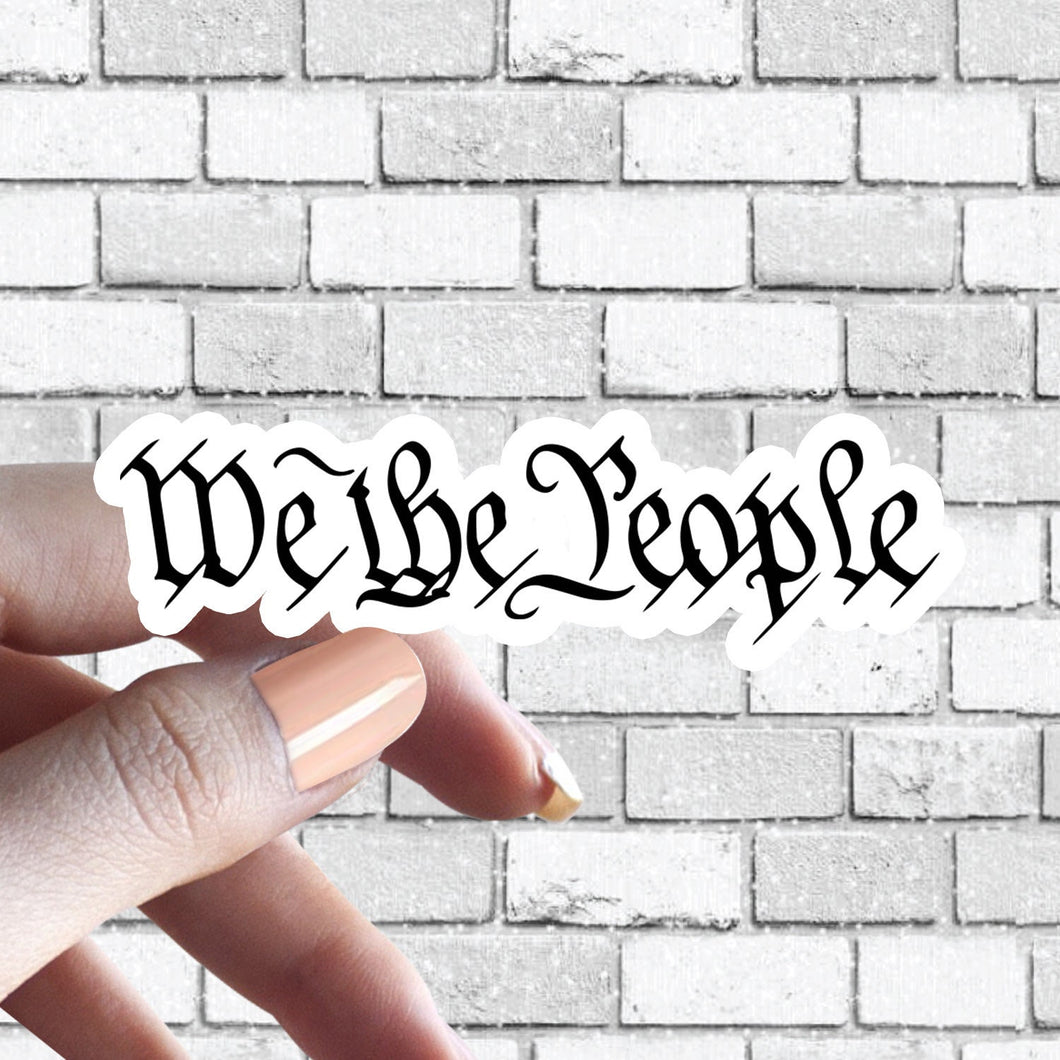 We The People Preamble Constitution USA American Sticker