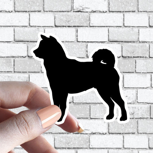 Akita Dog - I love my Akita Dog Sticker Black and White