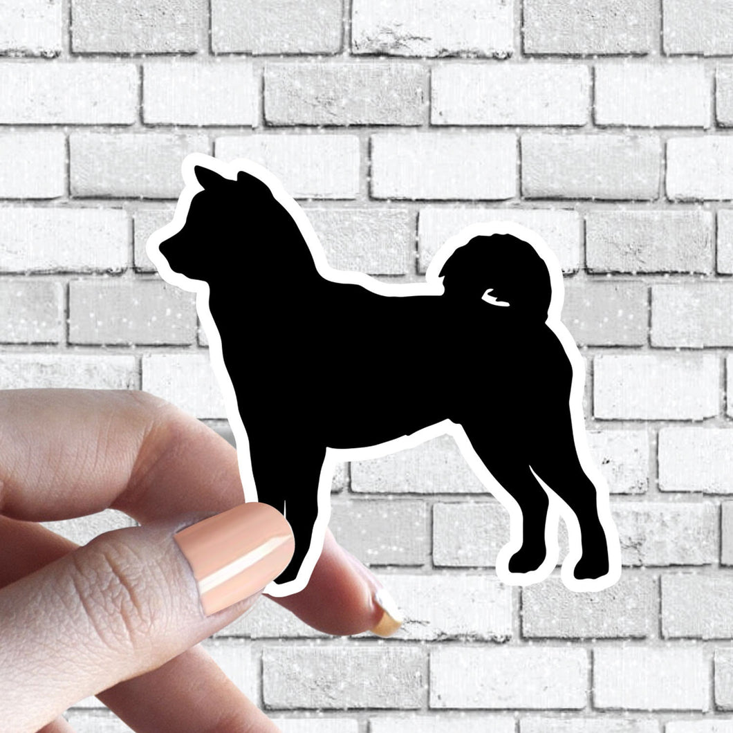 Akita Dog - I love my Akita Dog Sticker Black and White