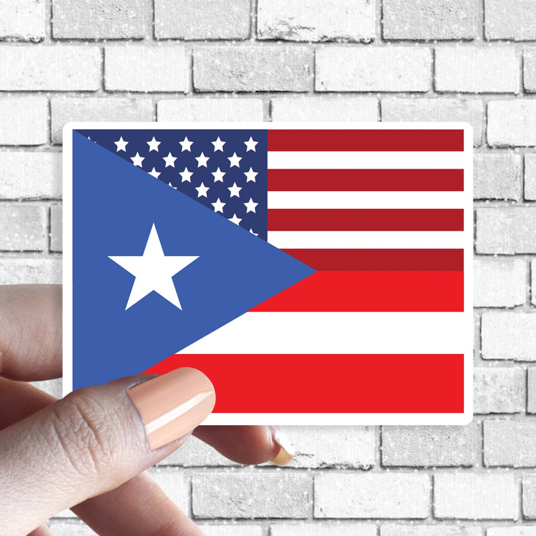 Puerto Rico American Puerto Rican Flag USA PR US Sticker