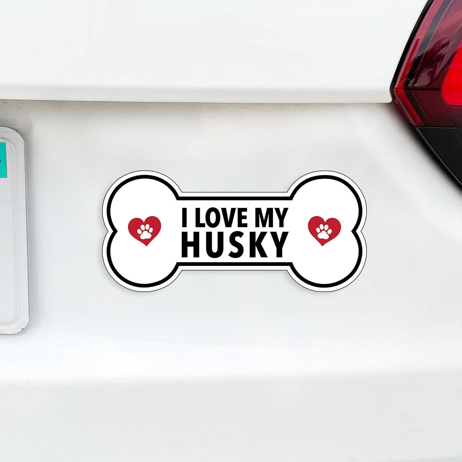 I Love My "Custom Text" - Dog Bone Magnet (Pick ANY Dog)- Dog, Dogs, Granddog, Granddogs, Grandpups, Grandpup