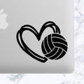 Stacked Heart Volleyball I Love Volleyball Player Sports Game Beach Vinyl Decal Car Decal, Tumbler Decal, Laptop Decal, ETC