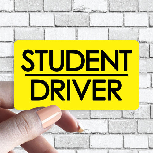 Student Driver Sticker New Drivers Driving School Learning How to Drive Sticker