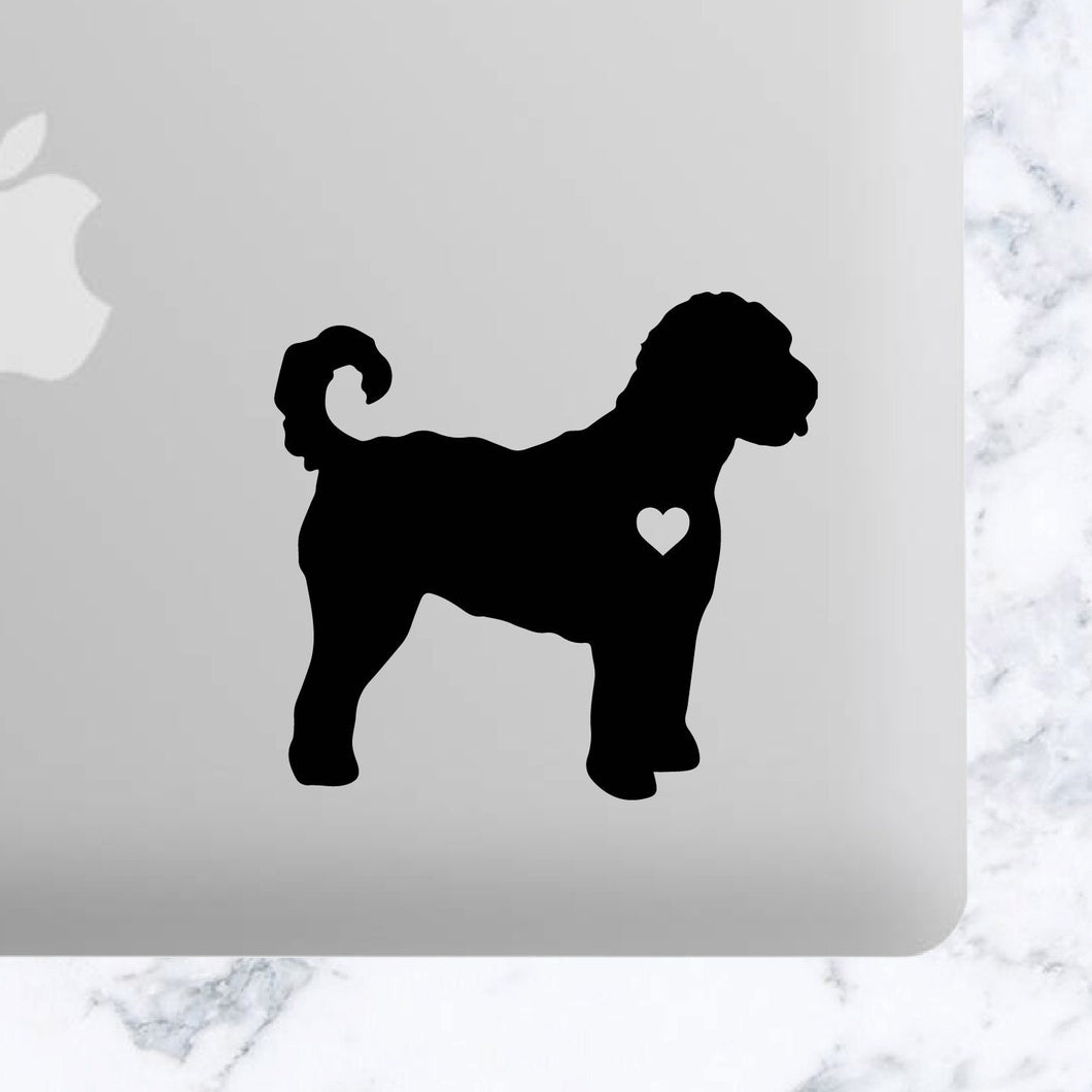 Doodle Heart Love Dogs Cute Dog Doodle Lover Vinyl Decal Car Decal, Tumbler Decal, Laptop Decal, ETC