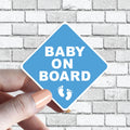 Baby On Board Sticker Caution Baby Blue Baby in Car Sticker Aesthetically Pleasing