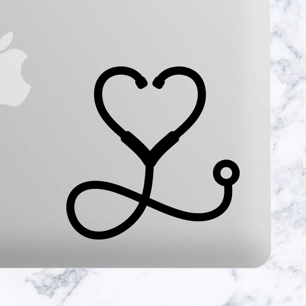 Nurse I Love being a Nurse Heart Stethoscope Vinyl Decal Car Decal, Tumbler Decal, Laptop Decal, ETC