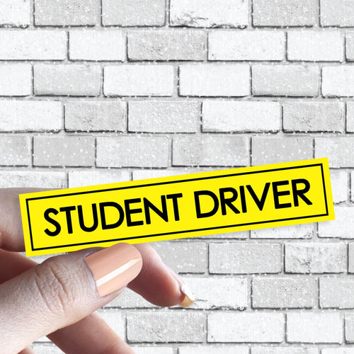 Student Driver Sticker New Drivers Driving School Learning How to Drive Sticker