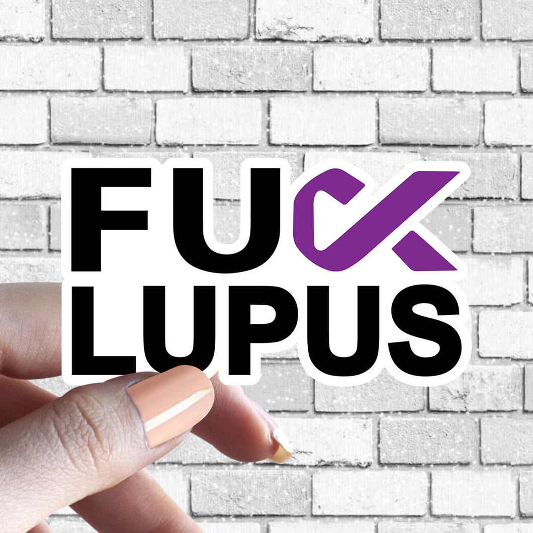 Fuck Lupus Sticker, FU Lupus Purple Ribbon