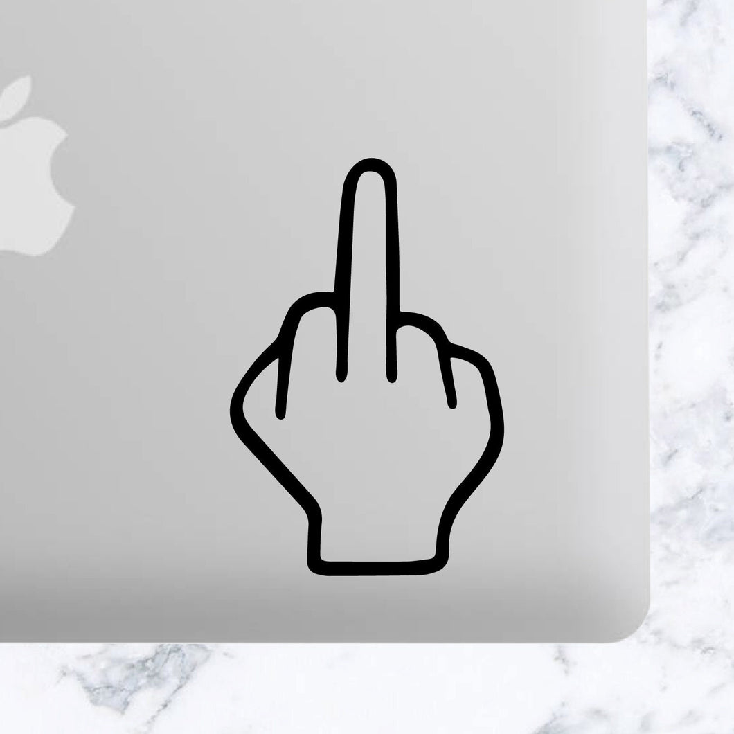 Middle Finger Outline Funny Vinyl Decal Car Decal, Tumbler Decal, Laptop Decal, ETC