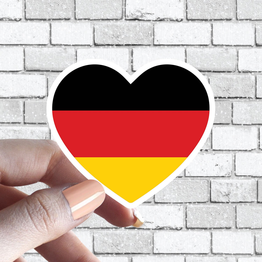 Heart Germany Flag Sticker German Flag I love Germany