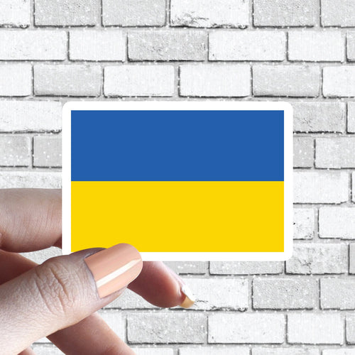 Ukraine Flag Sticker Ukrainian Flag I love Ukraine