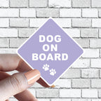 Dog(s) On Board Sticker Caution Lilac Purple Dogs in Car Sticker Aesthetically Pleasing