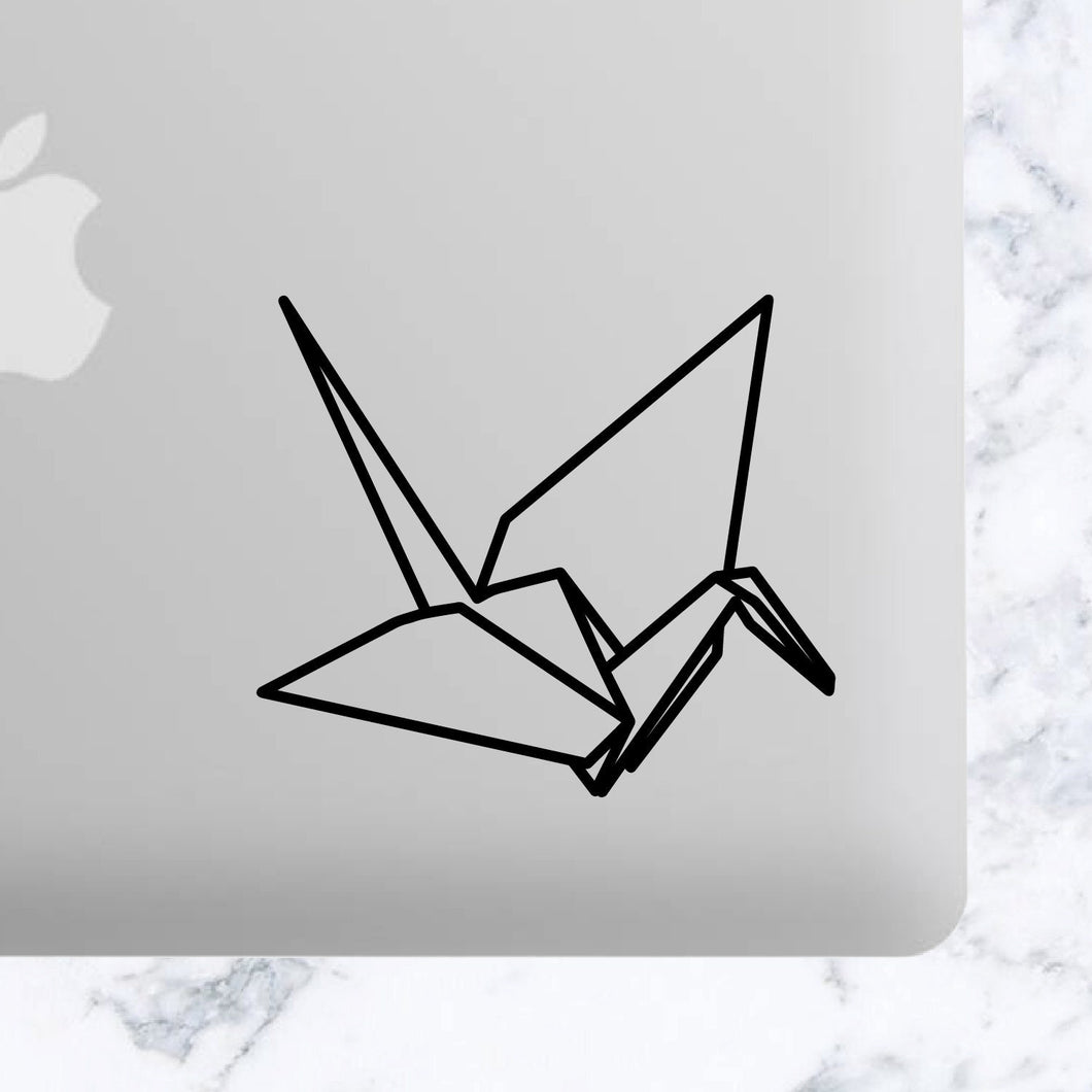 Paper Crane Origami Vinyl Crane Decal Simple Crane Outlines Perfect for Car, Laptop, Vinyl Decal Car Decal, Tumbler Decal, Laptop Decal, ETC