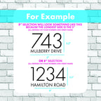 Modern Mailbox Numbers Design Mailbox Decal and Street Name Vinyl Decal